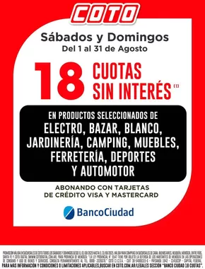 Catálogo Coto en La Paternal | Coto Afiche Web Banco Ciudad | 2025-08-01T00:00:00.000Z - 2025-08-31T00:00:00.000Z