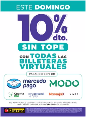 Diarco 10% Off En Todas Las Billeteras Virtuales