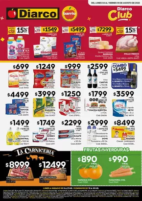 Catálogo Diarco en Dock Sur | Ofertas Diarco Barrio | 2025-08-04T00:00:00.000Z - 2025-08-08T00:00:00.000Z