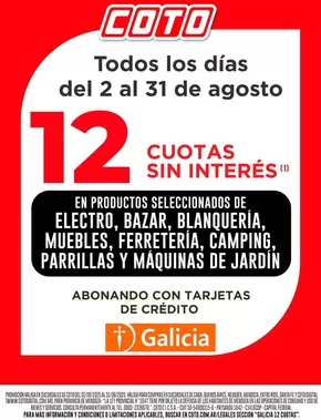 Catálogo Coto en Mar del Plata | Coto Afiche Web- Galicia | 2025-08-02T00:00:00.000Z - 2025-08-31T00:00:00.000Z