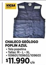 Chaleco geólogo poplin azul