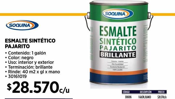 ESMALTE SINTÉTICO PAJARITO NEGRO GALÓN