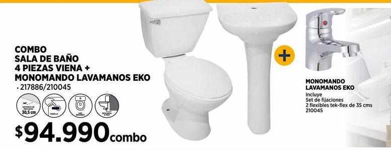 Sala de baño 4 pzas viena + monomando