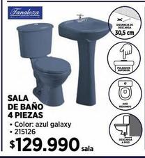 Sala de baño 4 pzas Fanaloza