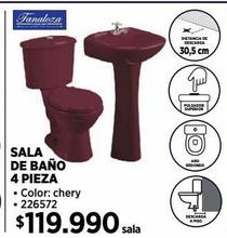 Sala de baño 4 pzas Fanaloza