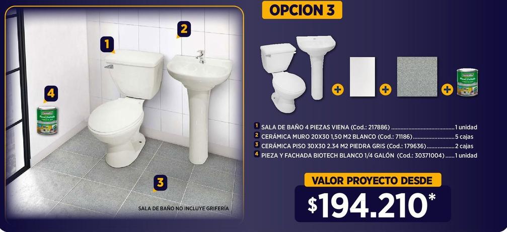 Sala de baño 4 pzas 