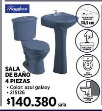 Sala de baño 4 pzas Fanaloza