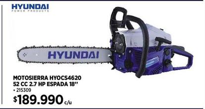 MOTOSIERRA A GASOLINA 18" 2,7 HP 52 CC