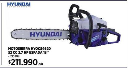 MOTOSIERRA A GASOLINA 18" 2,7 HP 52 CC