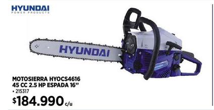MOTOSIERRA A GASOLINA 16" 2,5 HP 45 CC