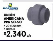 UNIÓN AMERICANA PPR SO-SO 20 X 20 MM