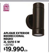 Aplique exterior bidireccional negro