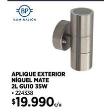 Aplique exterior níquel mate