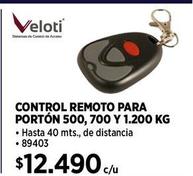 Control remoto para portón Veloti