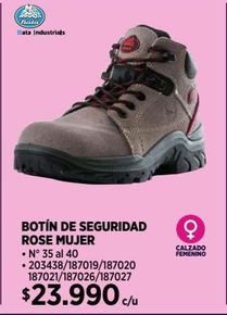 Botín de seguridad rose mujer