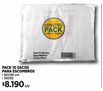 Pack 10 sacos para escombros 