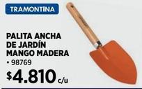 Palita ancha de jardín mango madera