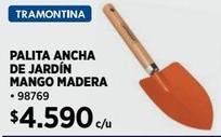Palita ancha de jardín mango madera