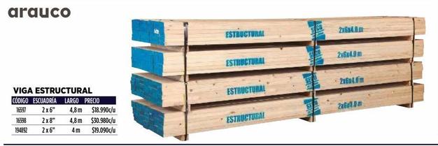 VIGA ESTRUCTURAL 2" X 6" 4,8 MT