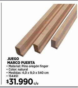MARCO DE PUERTA PREMIUM FINGER JOINT 9X540X4 CM PINO OREGÓN