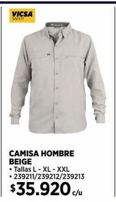 CAMISA HOMBRE BEIGE