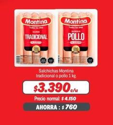 Montina - Salchichas Tradicinal O Pollo 1 Kg