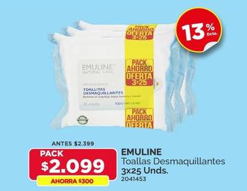 Emuline - Toallas Desmaquillantes 3x25 Unds.
