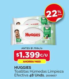 Huggies - Toallitas Húmedas Limpieza Efectiva 48 Unds.
