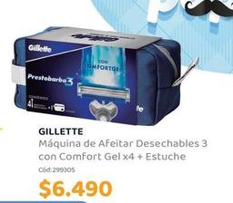 Gillette - Máquina De Afeitar Desechables 3 Con Comfort Gel x4 + Estuche