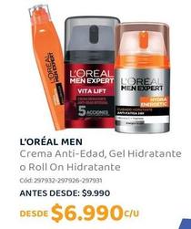 L'Oréal Men - Crema Anti-Edad, Gel Hidratante O Roll On Hidratante