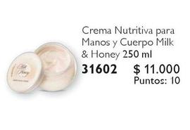 Crema Nutritiva Para Manos Y Cuerpo Milk & Honey