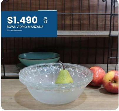Bowl Vidrio Manzana