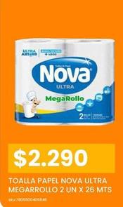 Nova - Toalla Papel Ultra Megarrollo 2 Un x 26 Mts