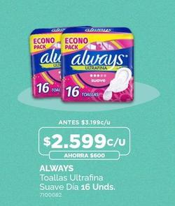 Always - Toallas Ultrafina Suave