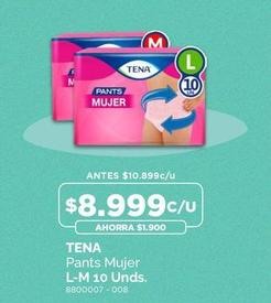 Tena - Pants Mujer Lm 10 Unds.