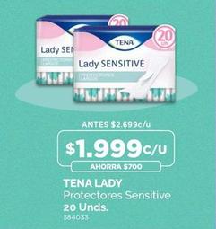 Tena - Lady Protectores Sensitive 20 Unds.