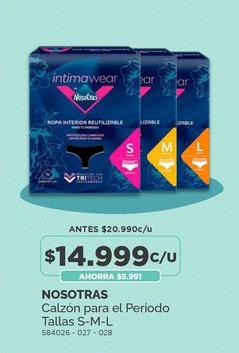 Nosotras - Calzon Para El Periodo Tallas S-m-l