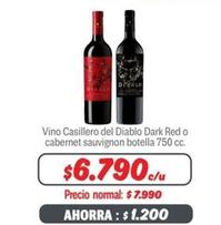 Casillero del Diablo - Vino  Dark Red O Cabernet Sauvignon Botella