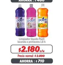 Poett - Limpiador Líquido Lavanda O Primavera