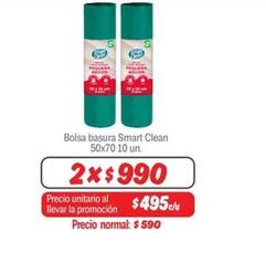 Clean - Bolsa Basura Smart  50x70 10 Un