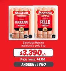 Montina - Salchichas Tradicional O Pollo