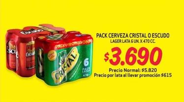 Escudo - Pack Cerveza Cristal O