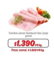 San Jorge - Fiambre Jamon Sandwich  Granel