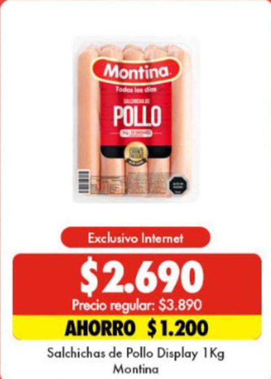 Montina - Salchichas De Pollo Display 1kg