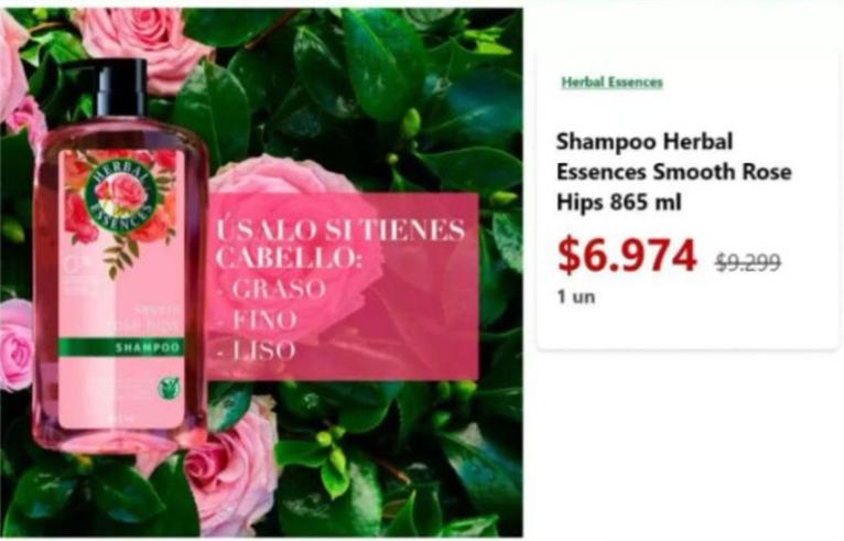 Herbal Essences - Shampoo  Smooth Rose Hips 865 Ml