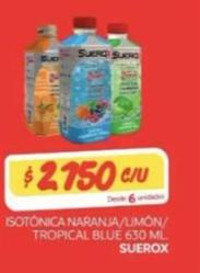 Suerox - Isotonica Naranja/limon/ Tropical Blue