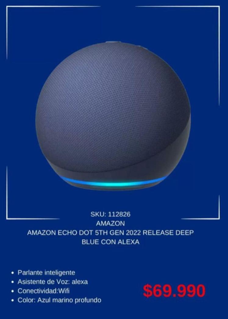 Amazon Echo Dot Stgh 202 Release Deep Blue Con Alexa