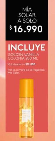 Incluye - Golden Vanilla Colonia