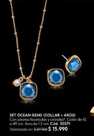 Ocean - Set  Gems (colliar+aros)
