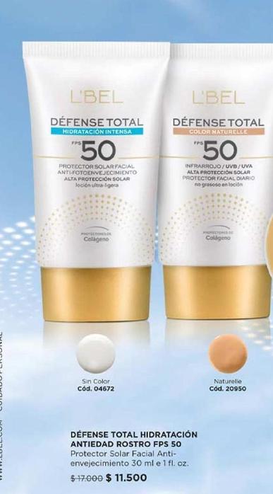 Ubel - Defense Total Hidratación Anterao Rostro Fps 50